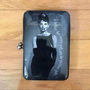 Audrey Hepburn Patent Clamp Wallet